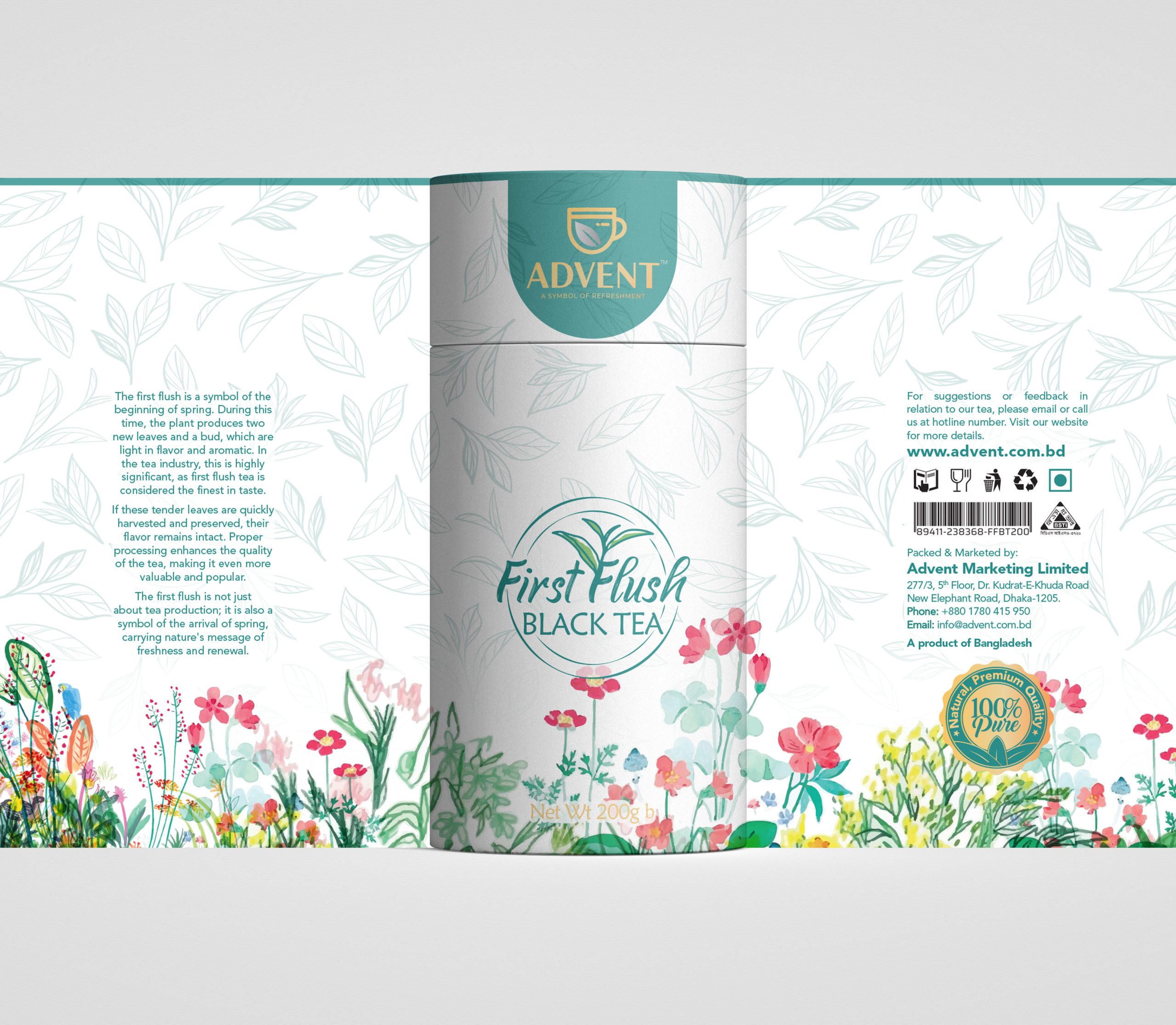 First Flush Black Tea - Tube Box 200g - Image 4